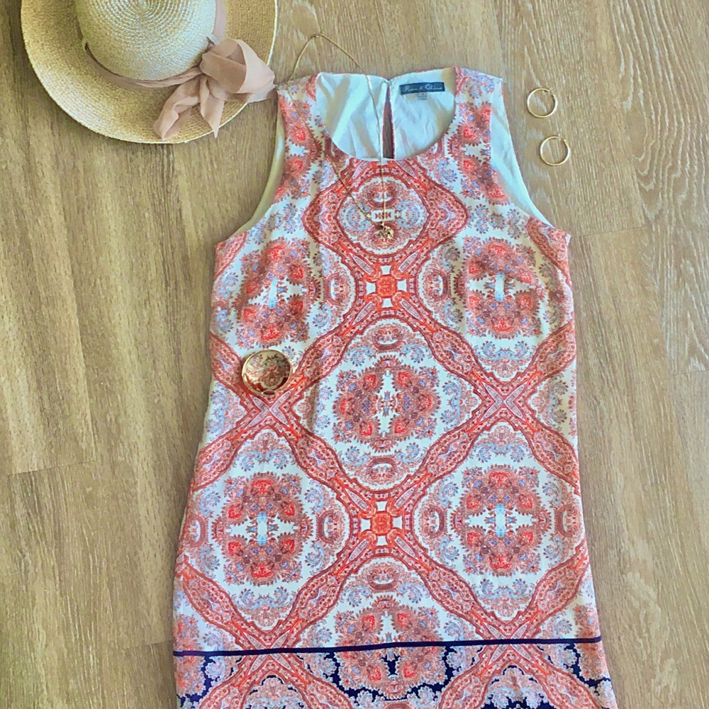 Blue and orange dress summer dress